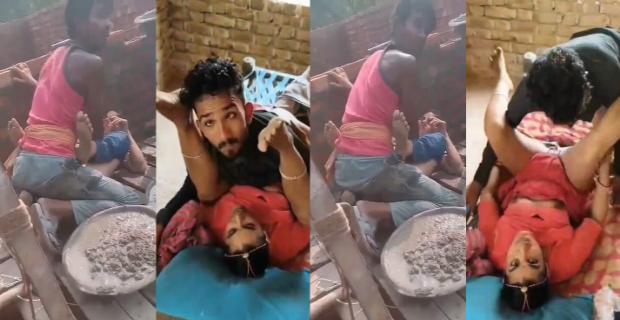 देहाती मारवाड़ी भाभी चुदते पड़की गई मज़दूर साथ २ बार